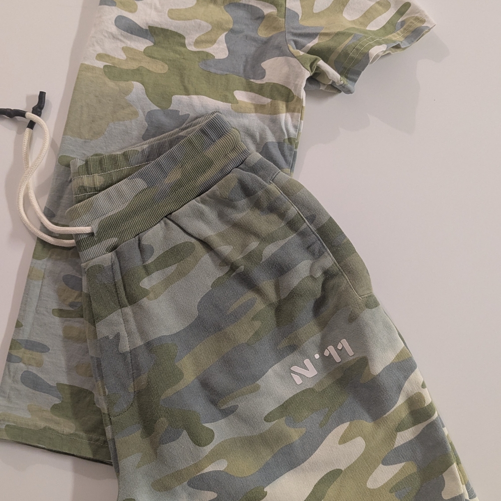 Eleven Paris Green and Gray Apparel WORN TWICE